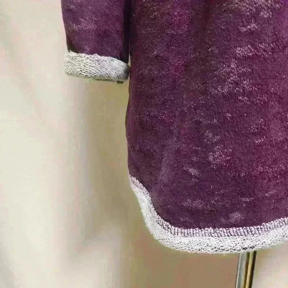 Gloria‎ Vanderbilt Sport L Charlie Pullover Purple Knit Athleisure Long Sleeve - Picture 3 of 8